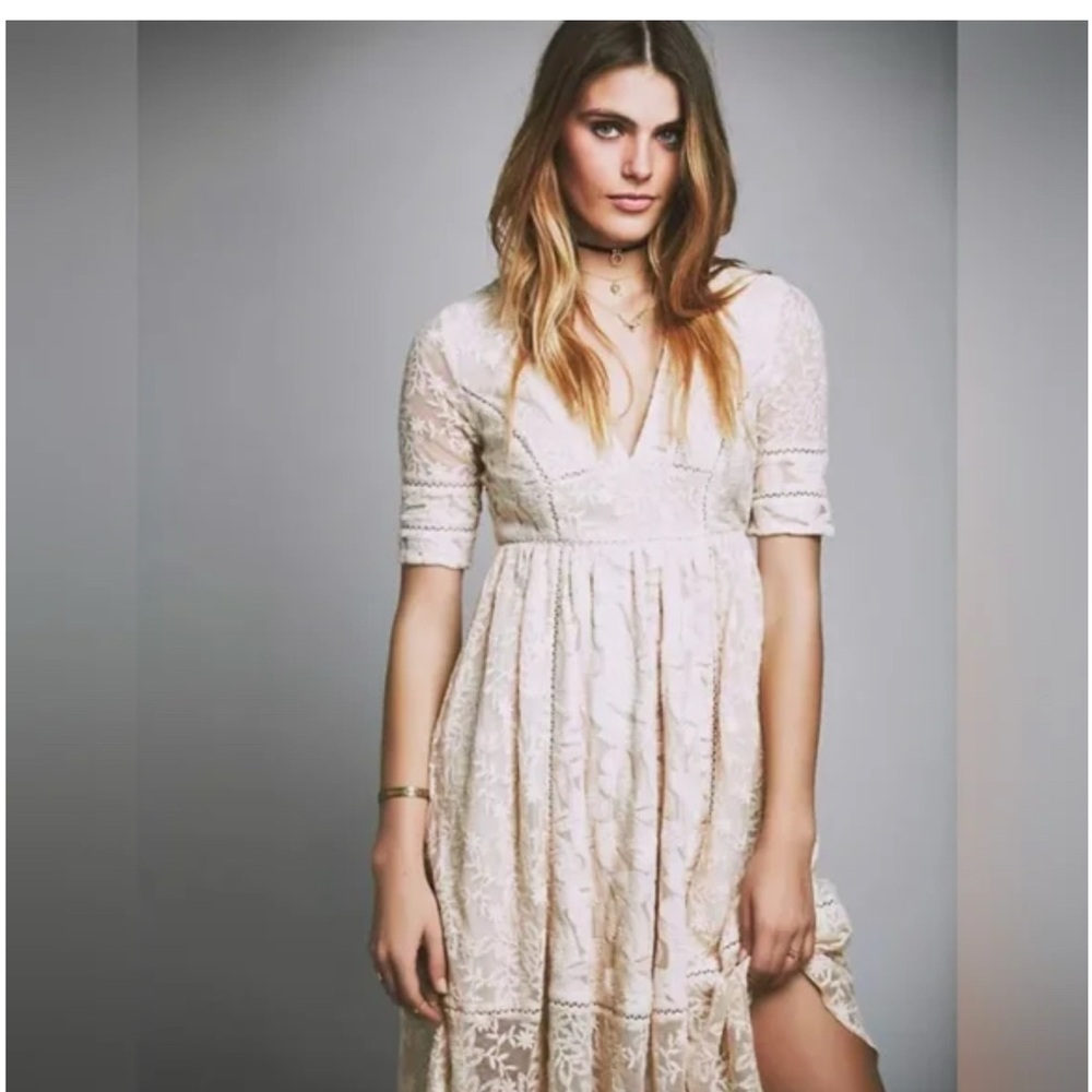 Free People Mountain Laurel Lace Crochet Dress